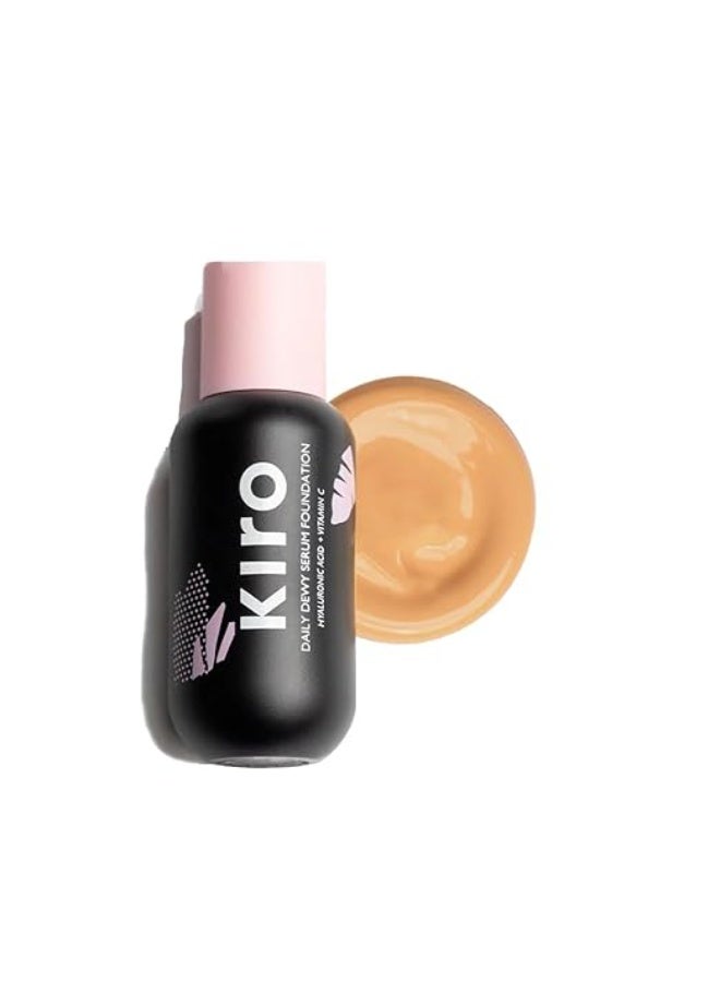 Kiro Daily Dewy Serum Liquid Foundation - Almond Beige, 30ml | Infused With Hyaluronic Acid, Niacinamide, and Vitamin C | Ultra Lightweight, Waterproof, and Hydrating | For All Skin Types - Image 1